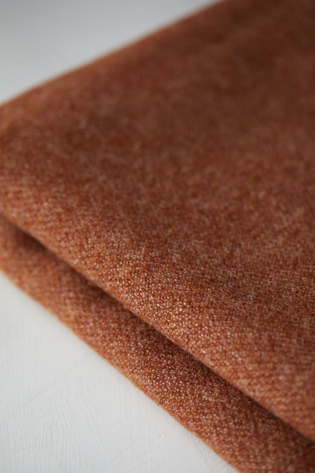 Reversible Gingerbread Merino Wool Throw #3