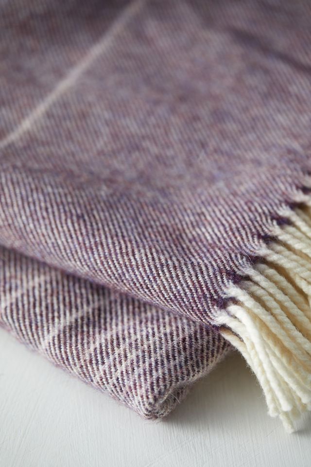 Mauve Ombre Wool Throw