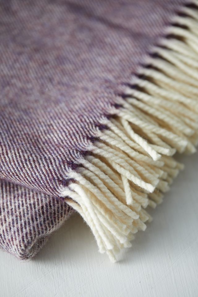 Mauve Ombre Wool Throw