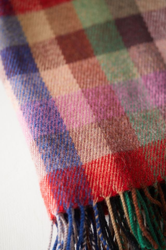 Meadow Check Merino Wool Throw #1