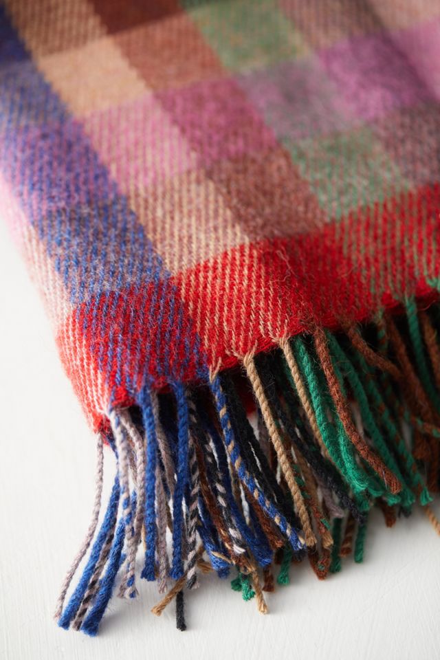 Meadow Check Merino Wool Throw #2