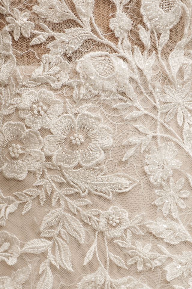 Wtoo by Watters Bettina Strapless Corset All-Over Lace Wedding Gown #5