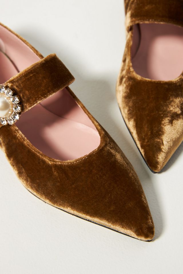 Pretty Ballerinas Ella Velvet Mary Jane Flats #2