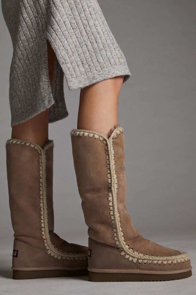 Mou Stitched Shearling Tall Boots #2