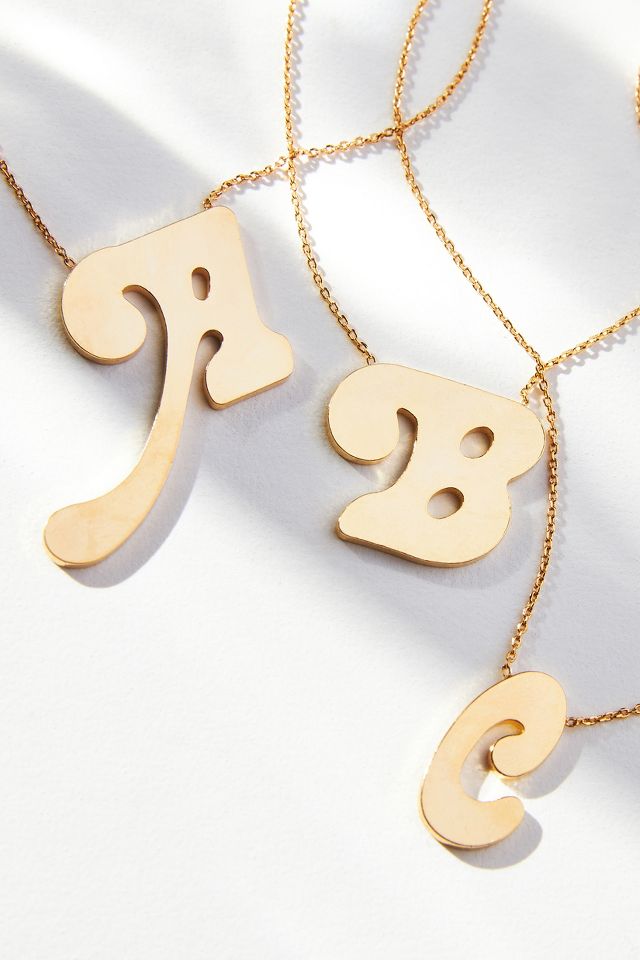 letter necklace anthropologie