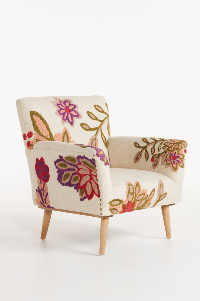 Embroidered Coraline Accent Chair #1
