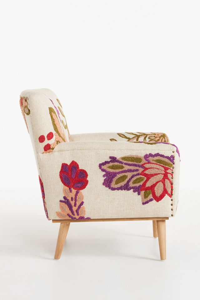 Embroidered Coraline Accent Chair #3