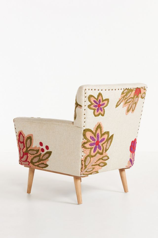 Embroidered Coraline Accent Chair #4