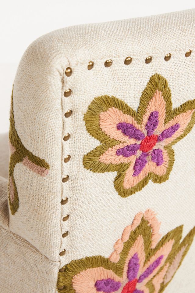 Embroidered Coraline Accent Chair #5