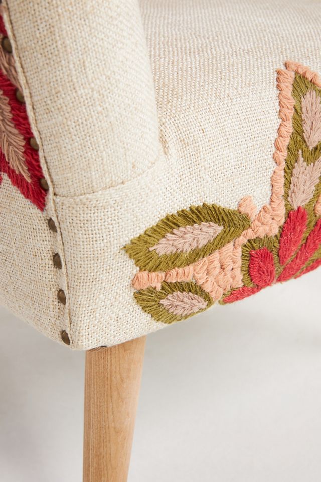Embroidered Coraline Accent Chair #6