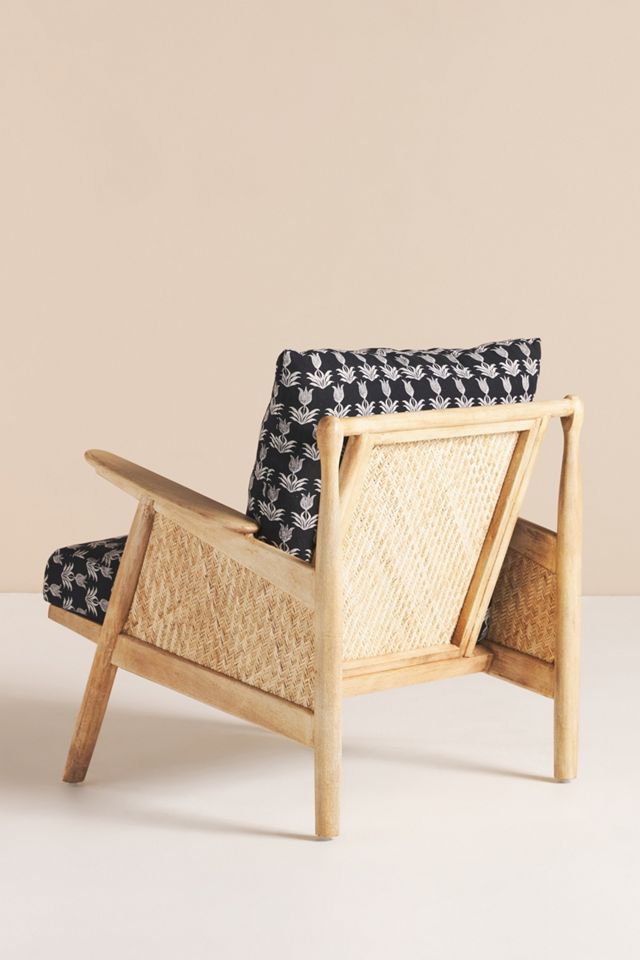 Jen Hewett Blockprinted Caned Armchair #4