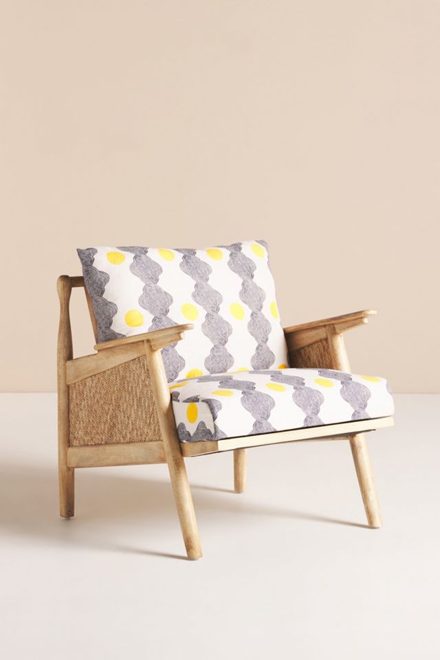 Jen Hewett Blockprinted Caned Armchair #2
