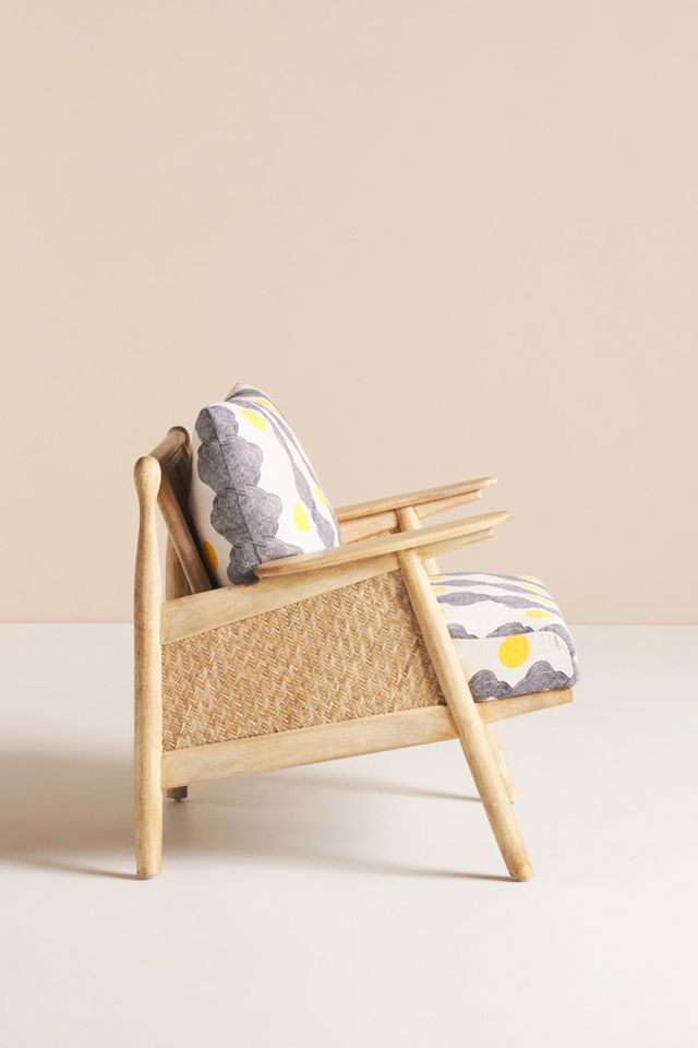 Jen Hewett Blockprinted Caned Armchair #3