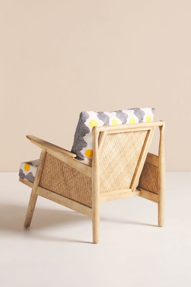Jen Hewett Blockprinted Caned Armchair #4