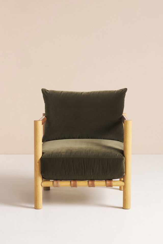 Amber Lewis for Anthropologie Velvet Caillen Accent Chair #1