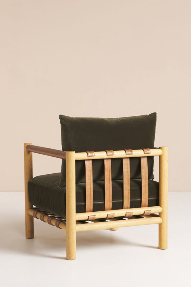 Amber Lewis for Anthropologie Velvet Caillen Accent Chair #4