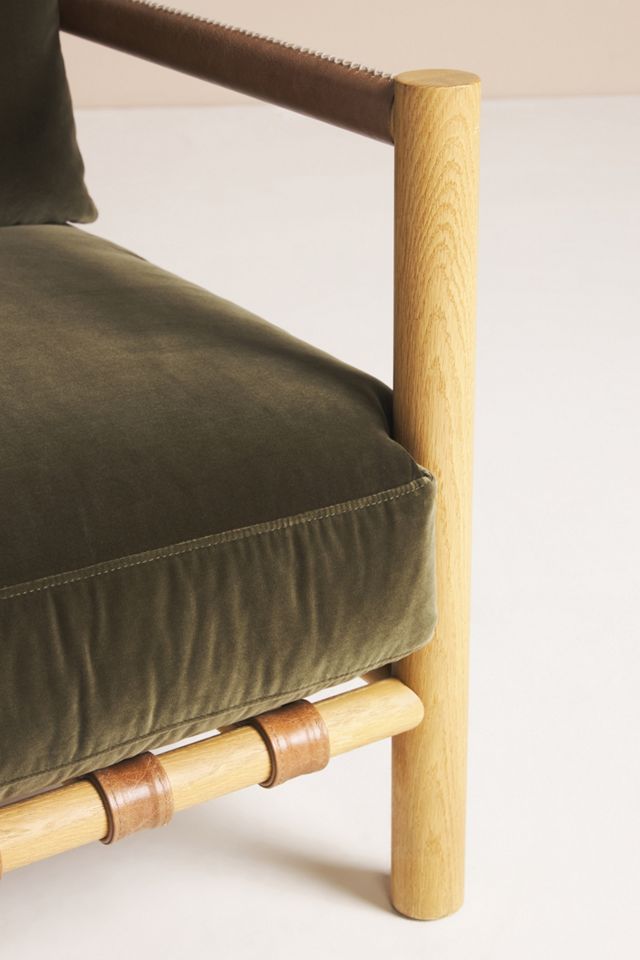 Amber Lewis for Anthropologie Velvet Caillen Accent Chair #6