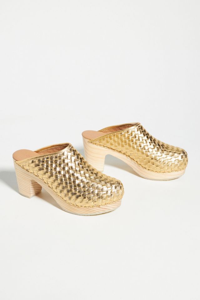 Pilcro Woven Heeled Clogs #1