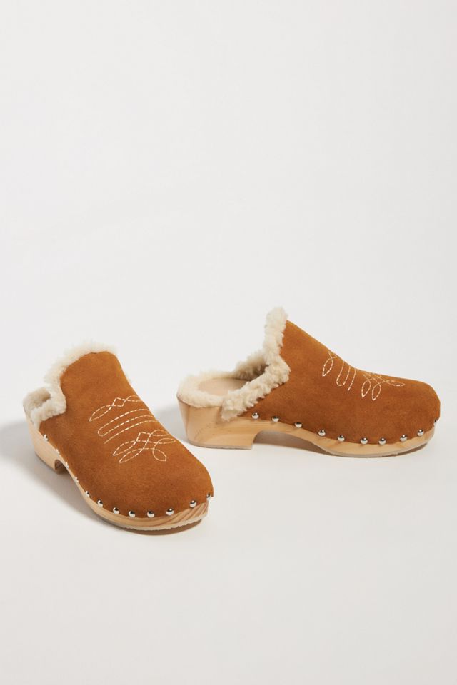 Pilcro Shearling-Lined Clogs #1
