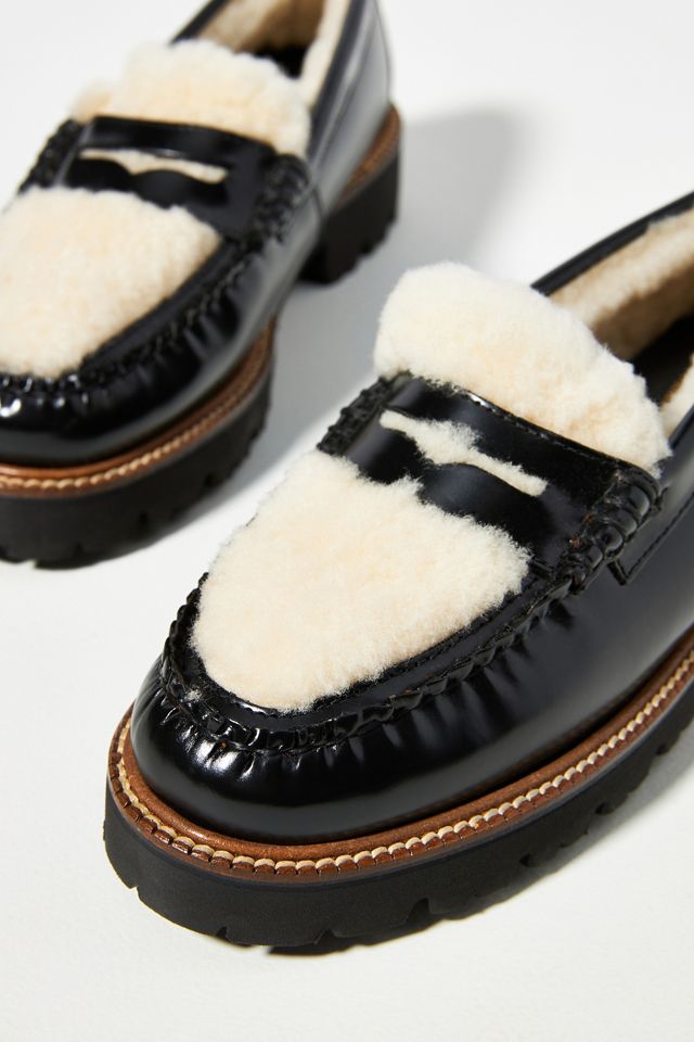Bass Weejuns Shearling Lug Sole Loafers #2