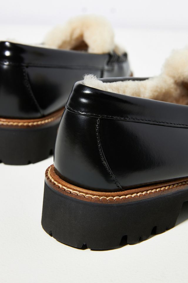 Bass Weejuns Shearling Lug Sole Loafers #3