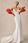 Jenny by Jenny Yoo Marnie Bias-Cut Satin V-Neck Scoop-Back Wedding Gown