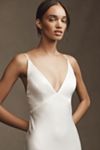 Jenny by Jenny Yoo Marnie Bias-Cut Satin V-Neck Scoop-Back Wedding Gown