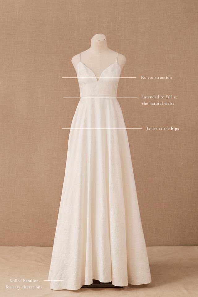 Sachin & Babi Penny V-Neck Jacquard Wedding Gown #7
