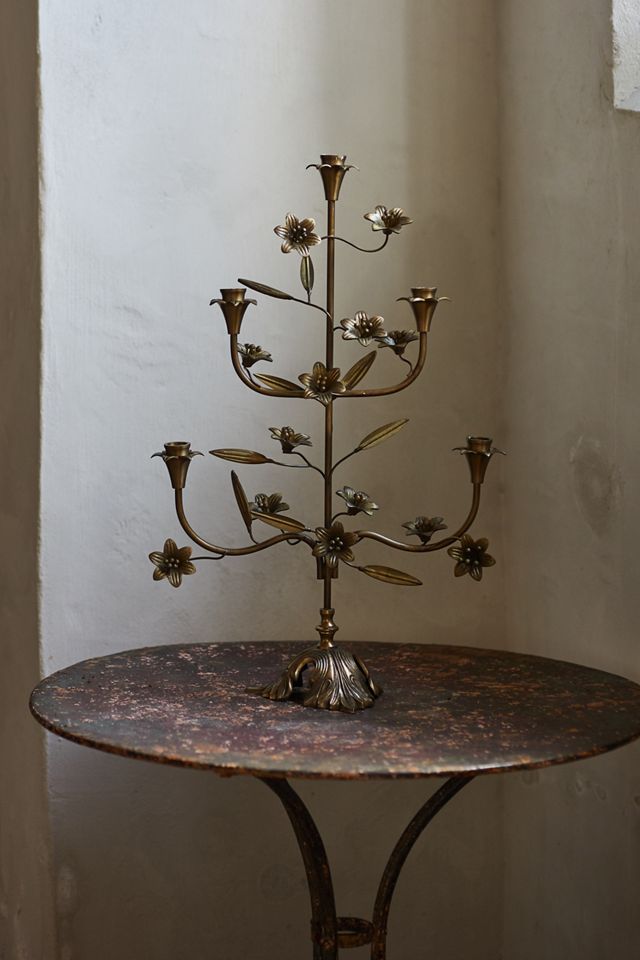 Brass Floral Candelabra #2