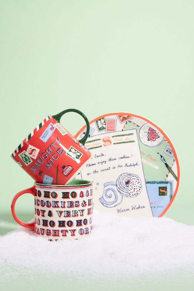 George & Viv Dear Santa Dessert Plate #1