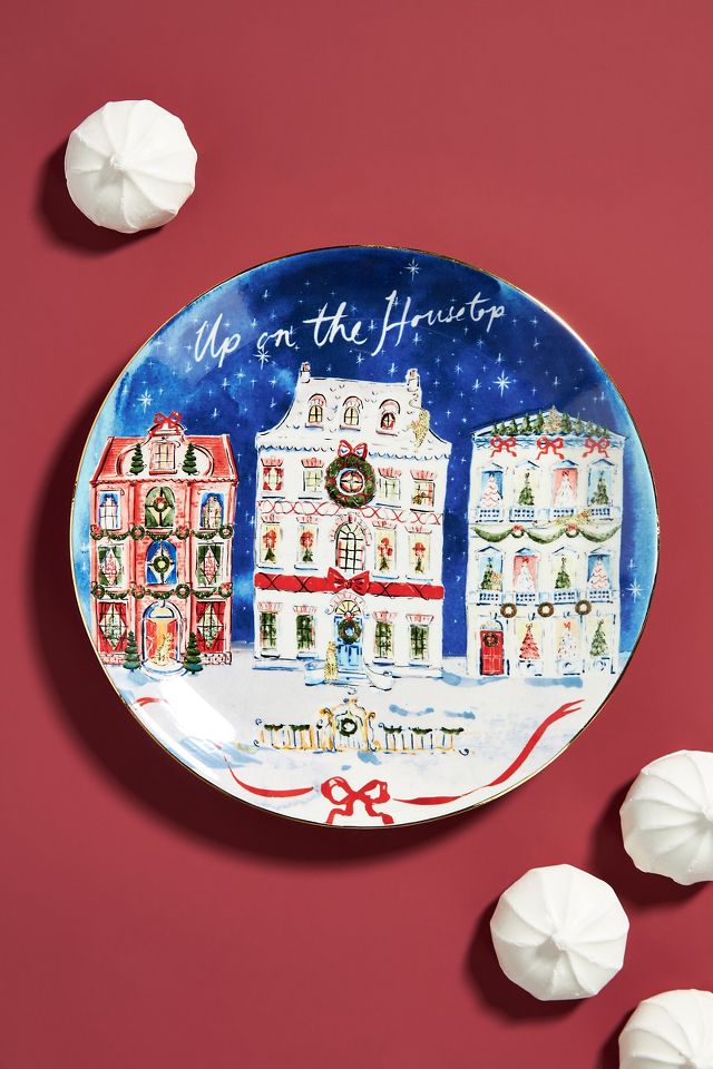 Anthropologie christmas outlet plates