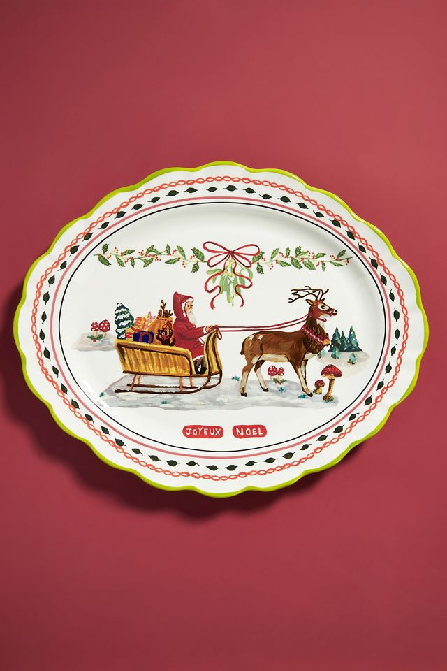 Nathalie Lete Santa's Sleigh Serving Platter #1