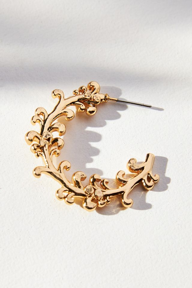 Flourish Leaf Hoop Earrings #1