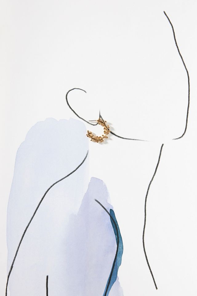 Flourish Leaf Hoop Earrings #2