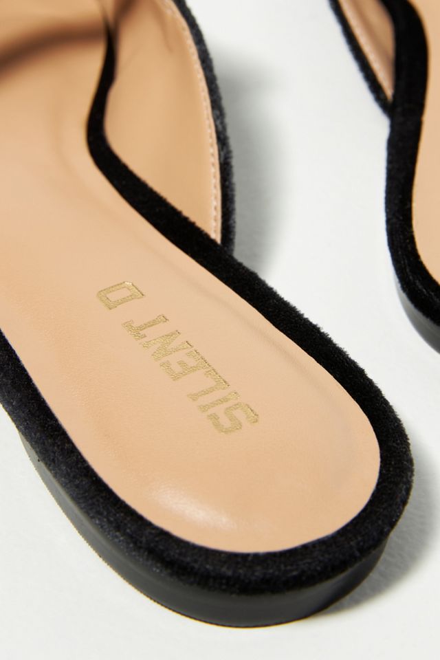 Silent D Embellished Velvet Mules #3