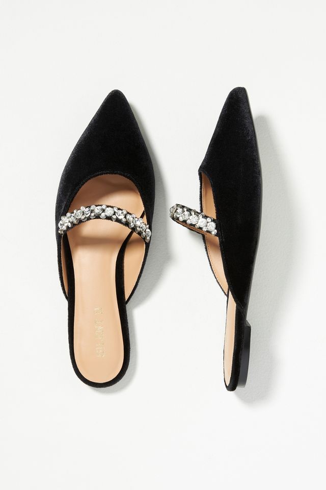 Silent D Embellished Velvet Mules | Anthropologie