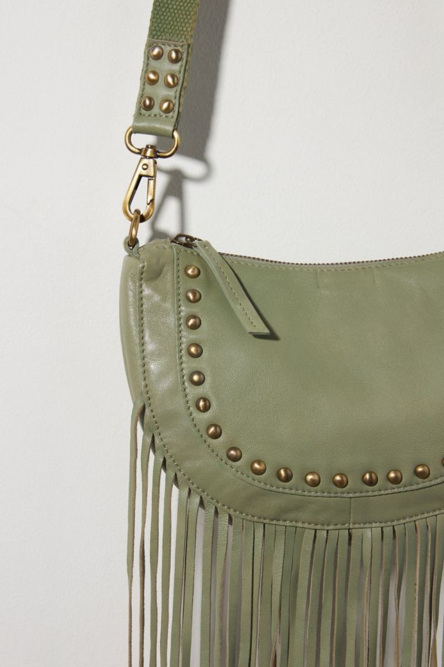 Studded Fringe Suede Crossbody Bag #3