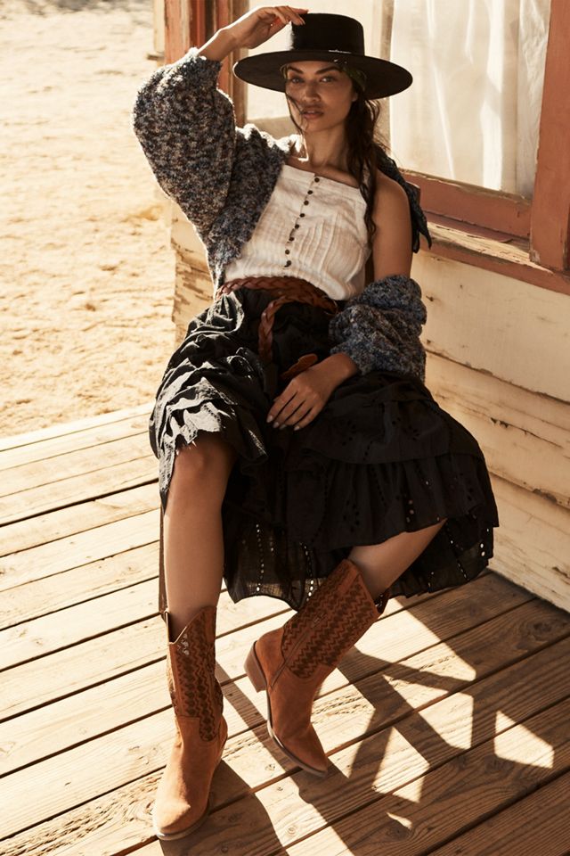 Western-Trimmed Boater #6