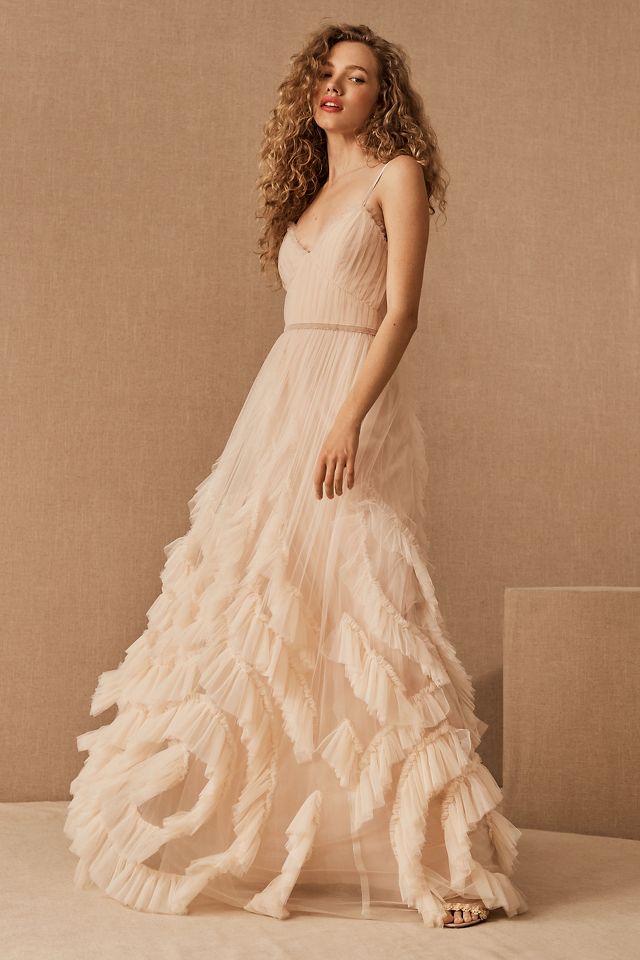 Marchesa notte outlet blush dress