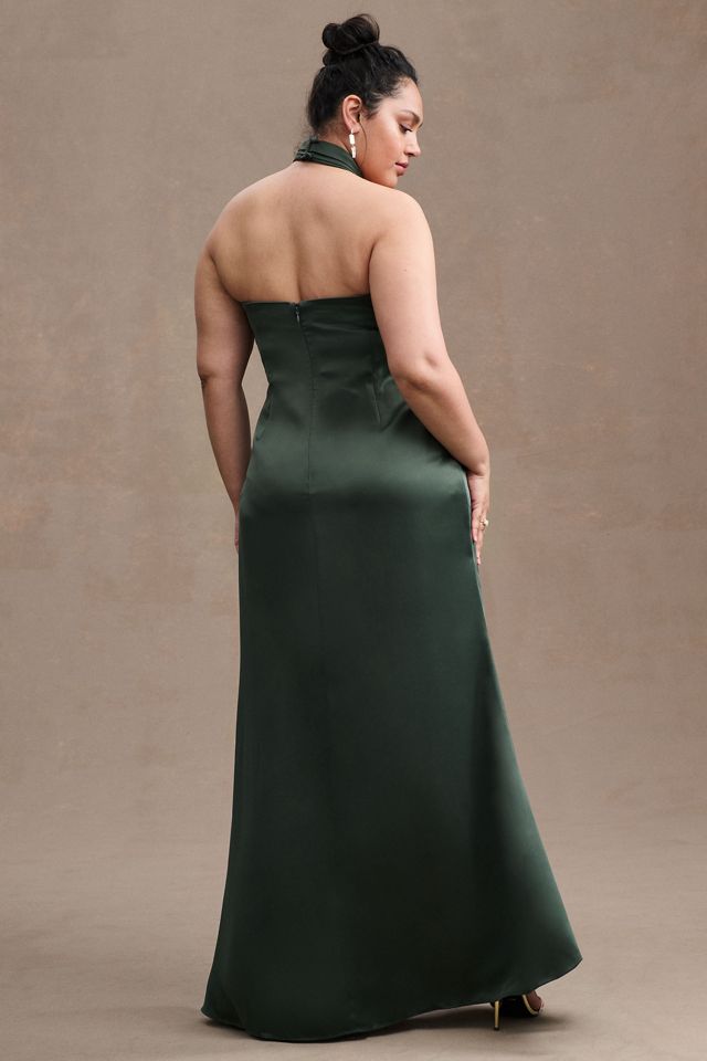 BHLDN Ruby Twist Halter Satin Gown #5