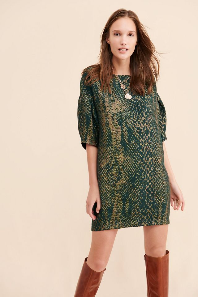 Anthropologie snakeskin dress hotsell