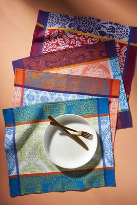 Nifty Jacquard Placemats, Set of 4