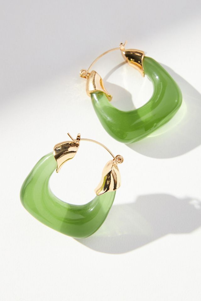Resin Hoop Earrings #1