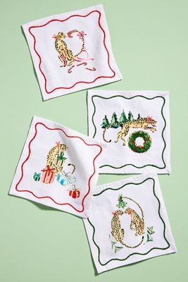 Susannah Garrod 'Tis The Season Cocktail Napkins, Set of 4