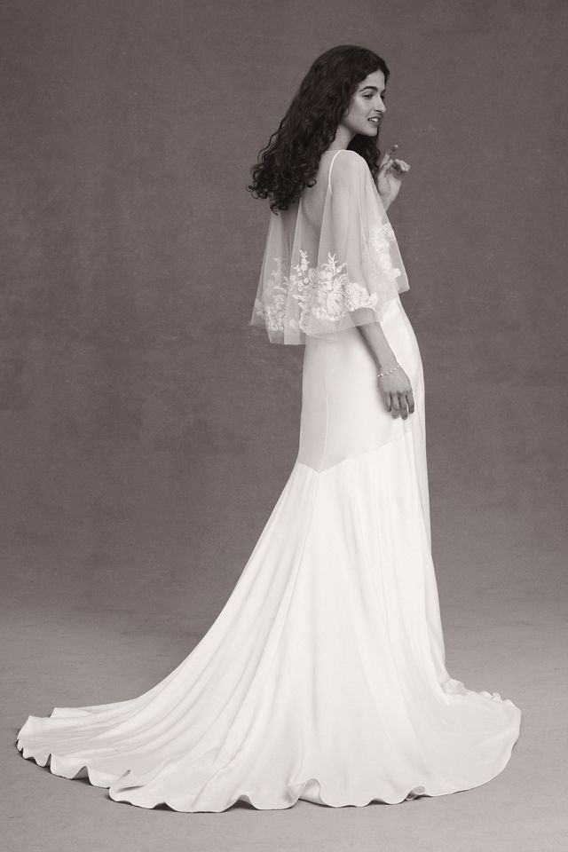 Jenny by Jenny Yoo Odessa Sheer Embroidered Tulle Capelet #2