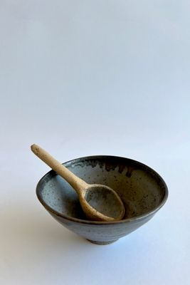 Gina DeSantis Ceramics Luna Spoon and Dip Bowl Set in Shale