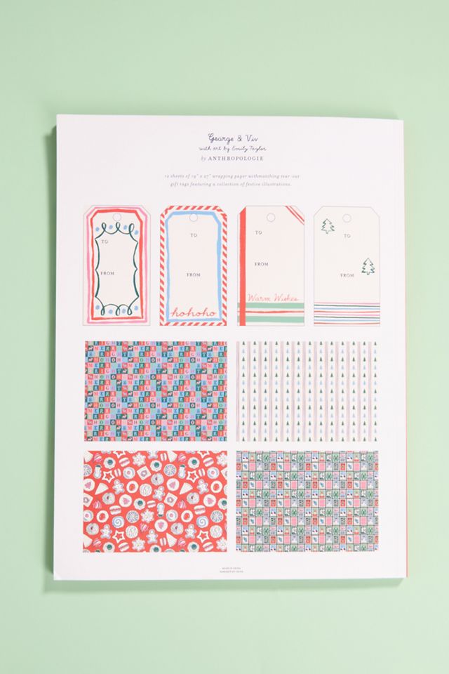 Anthropologie Wandering Woods Wrapping Paper Book