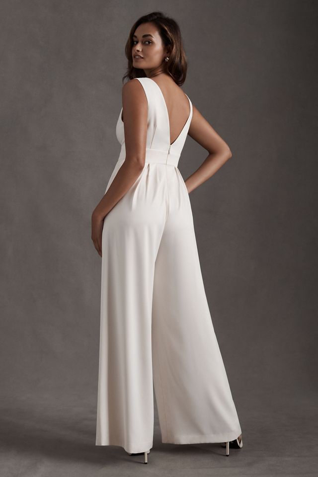 Sachin & Babi Connie V-Neck Pleated Wide-Leg Jumpsuit #2