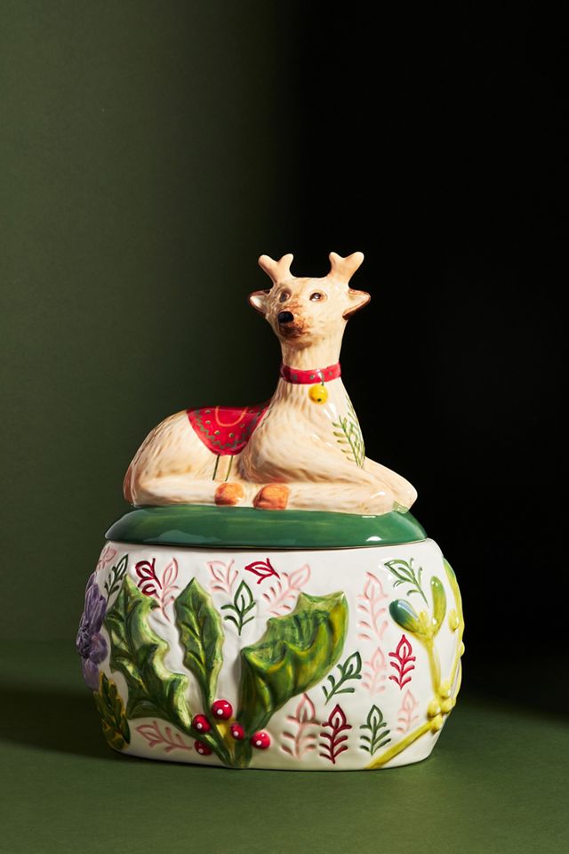 Nathalie Lete Reindeer Cookie Jar #1