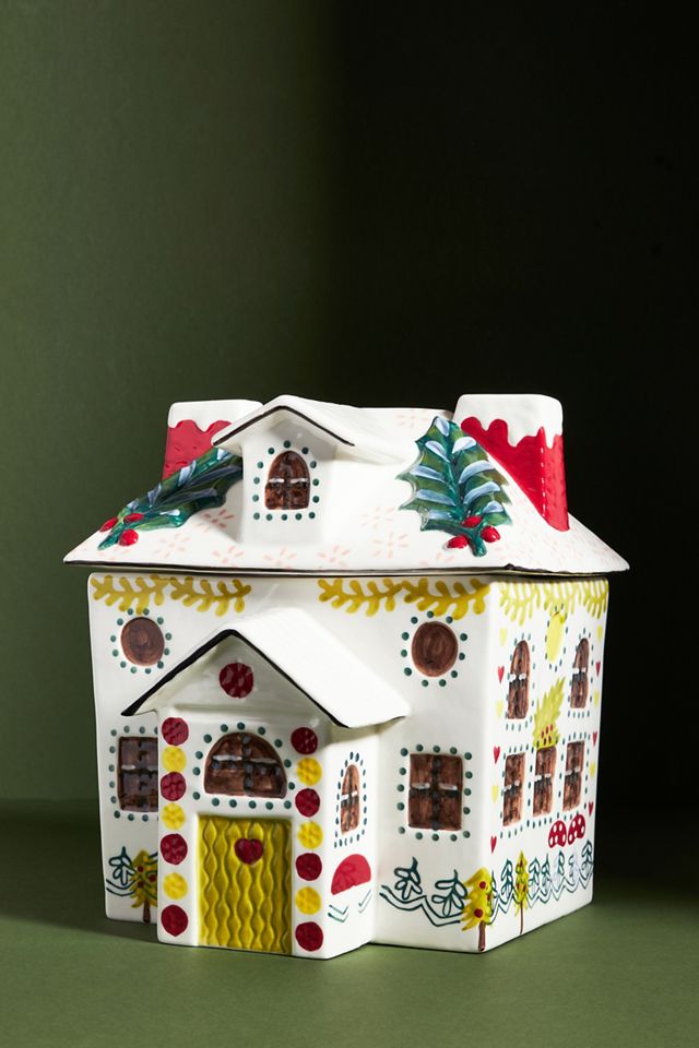 Nathalie Lete Holiday House Cookie Jar #1